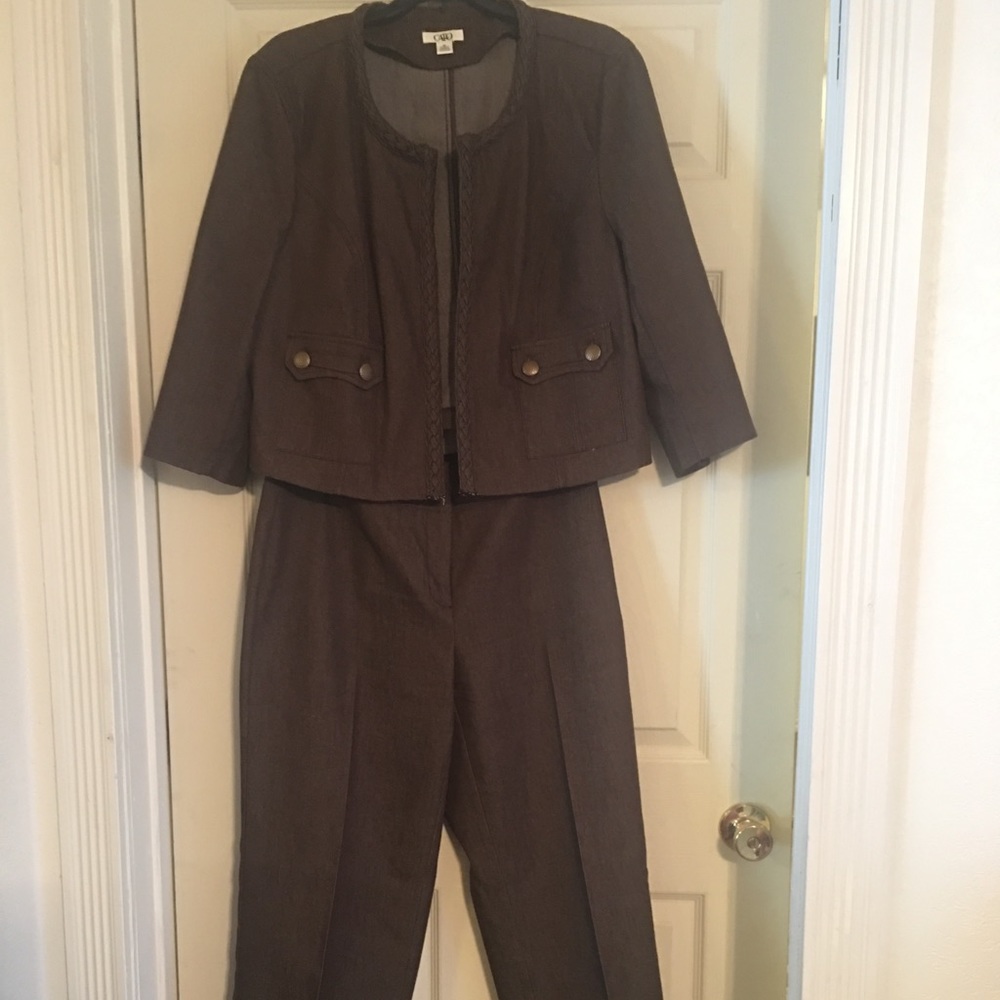 Cato Brown jacket and pant set